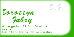 dorottya fabry business card